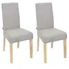 Image de Lot de 2 chaise paris prix interieur non pliable en bois H. 98 cm gris