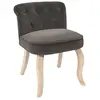 Image de - Fauteuil en velours Eleonor gris anthracite