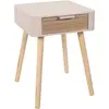 Image de Chevet en bois 1 tiroir Zoran rose nude