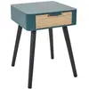 Image de Chevet en bois 1 tiroir Zoran bleu canard