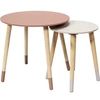 Image de Tables gigognes bicolores Scandi (Lot de 2) Rose