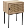 Image de - Chevet en bois 1 porte cannage naturel