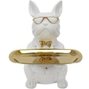 Image de Statue Bulldog blanc vide-poche