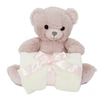Image de Peluche & Plaid Enfant "Ours" 70x70cm Rose
