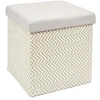 Image de - Pouf coffre pliable tressage Mirage gris
