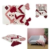 Image de Jeté de canapé tufté ethnique rose 130x150cm