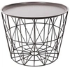 Image de - Table filaire en métal ronde 50 cm taupe