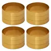 Image de Set de 4 ronds de serviettes en métal doré Royal