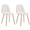 Image de Chaise assise en tissu bouclette Freya (Lot de 2)