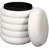 Image de Pouf 2 en 1 en tissu bouclette Freya