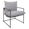 Image de Fauteuil Design "jonas" 62cm Gris & Noir