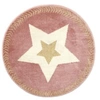 Image de Tapis Rond Enfant "Etoile Métallisée" 80cm Rose