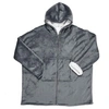 Image de Plaid Sweat à Capuche "Fermeture" 85x118cm Gris