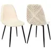 Image de Chaise pieds en métal assise en tissu Mora (Lot de 2)