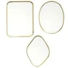 Image de Lot de 3 Miroirs "Déco" 34cm Or