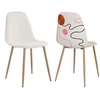 Image de Chaise pieds imitation bois Poésie (Lot de 2)