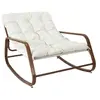 Image de Fauteuil de jardin à bascule en métal Miamii imitation bois