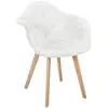 Image de Fauteuil scandinave patchwork blanc