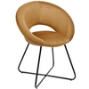 Image de Fauteuil rond en velours cotelé Giulia jaune