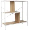 Image de Etagère en bois et métal blanc Edison 80 x 30 x 79,5 cm