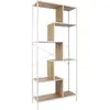 Image de Etagère en bois et métal blanc Edison 80 x 30 x 180 cm