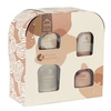 Image de Coffret 4 Bougies Parfumées "Elements" 8cm Beige
