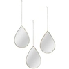 Image de - Miroir suspendu goutte doré (Lot de 3)
