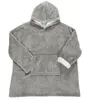 Image de Sweat Plaid Effet Nid d'Abeille Int Sherpa M8 Gris