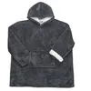 Image de Plaid Sweat à Capuche "Fausse Fourrure" 85x115cm Gris Foncé