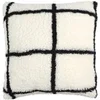 Image de Coussin Sherpa à Carreaux "Crush" 40x40cm Blanc