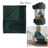 Image de Plaid Flanelle Embosse "Roméo" 120x150cm Vert Sapin