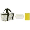 Image de Lunch Bag 3 Pièces "Bain de Soleil" 22cm Jaune & Vert