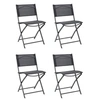 Image de Lot de 1 chaise GENERIQUE exterieur pliable en metal H. 80 cm gris