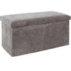 Image de Banc Coffre Pliable Côtelé "Scott" 76cm Taupe