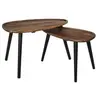 Image de Lot de 2 Tables Basses Gigognes Galet 60cm Marron