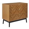 Image de Commode Design 3 Tiroirs "Felix" 90cm Marron
