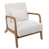Image de Fauteuil Côtelé Design "Scott" 75cm Beige