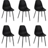 Image de Lot de 6 chaise GENERIQUE interieur non pliable en metal H. 84.8 cm noir