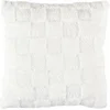 Image de Coussin Déco en Flanelle "Damier" 40x40cm Blanc