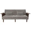 Image de Canape droit en.casa 2 places en velours bois 90 x 205 x 83 cm