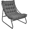Image de - Fauteuil détente de jardin en métal Dolce vita gris