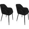 Image de Lot de 2 Chaises Fauteuil "Atome" 85cm Noir