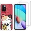 Image de Coque pour Xiaomi Redmi 10 et 2 protections écran Verre Trempé [Chat Porte-bonheur]
