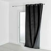 Image de 3S. x Home Rideau d'Ameublement Velours Double Polaire 135x280 cm VELVETA - Noir
