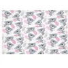 Image de Tissu coton enfant eucalyptus vendu au mètre(...) - eucalyptus rose