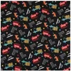 Image de Tissu enfant coton bus vendu au mètre(...) - Noir