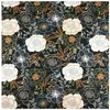 Image de Tissu coton fleurs zinnia vendu au mètre(...) - Vert