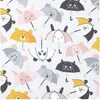 Image de Tissu enfant matelassé parapluies vendu au mètre(...) - Blanc