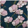 Image de Tissu coton satin fleurs vendu au mètre(...) - Bleu