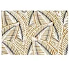 Image de Tissu coton feuilles vendu au mètre(...) - darwin moutarde